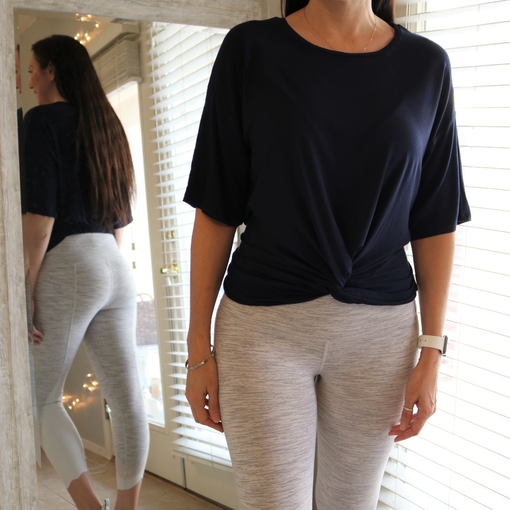 Active Top with Twisted Front Accent - Picture 2 of 7